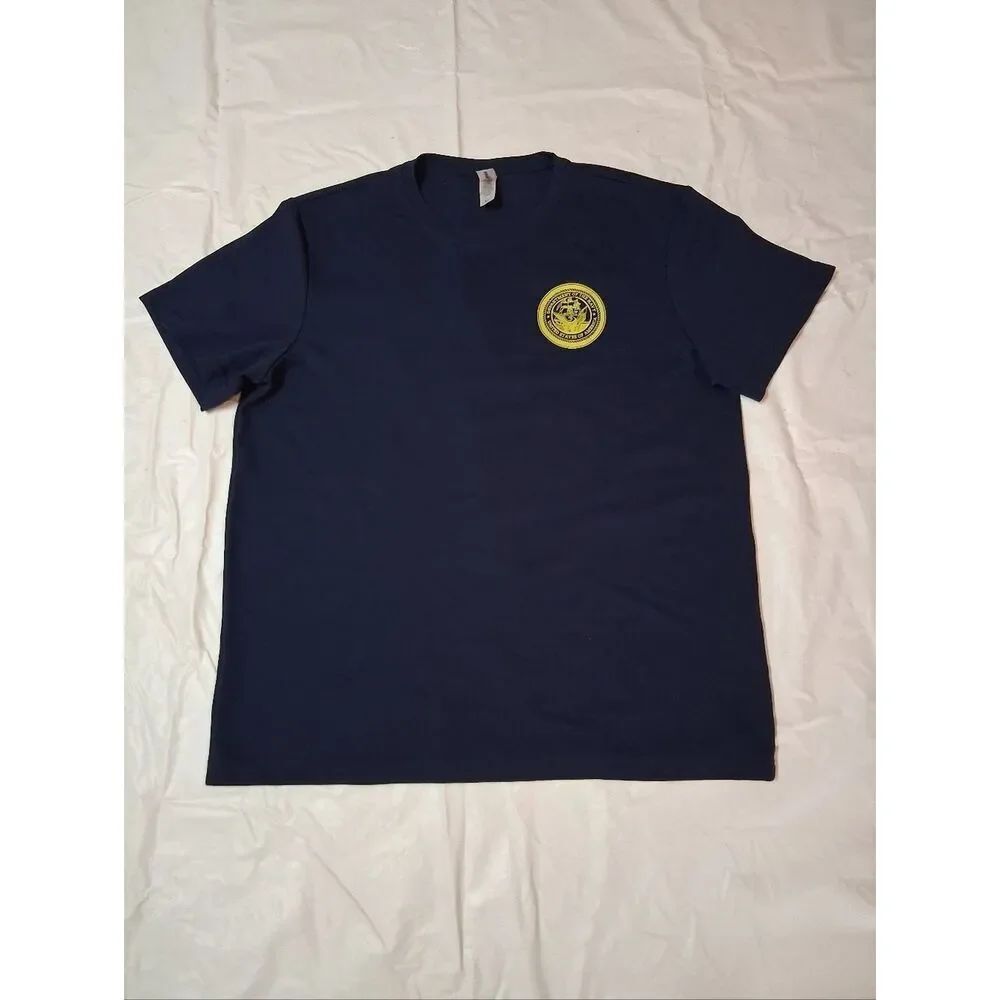 Navy Short-Sleeve Graphic Crewneck T-Shirt